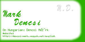 mark dencsi business card